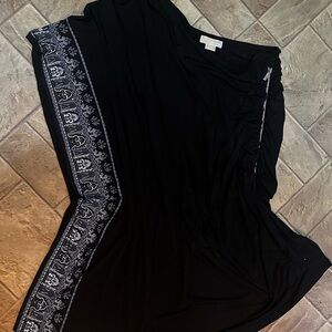 Michael Kors Black One Shoulder Dress with White Accents